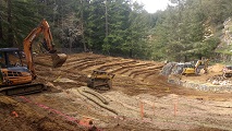 Current picture of work in amphitheater.